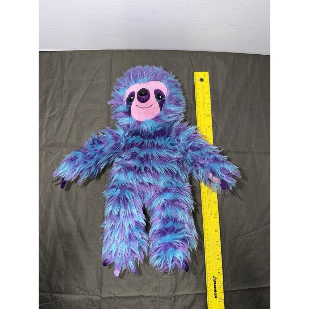 EUC Build A Bear Plush Lot Puppy Dog & Colorful Sloth Stuffed Animal Bundle BAB